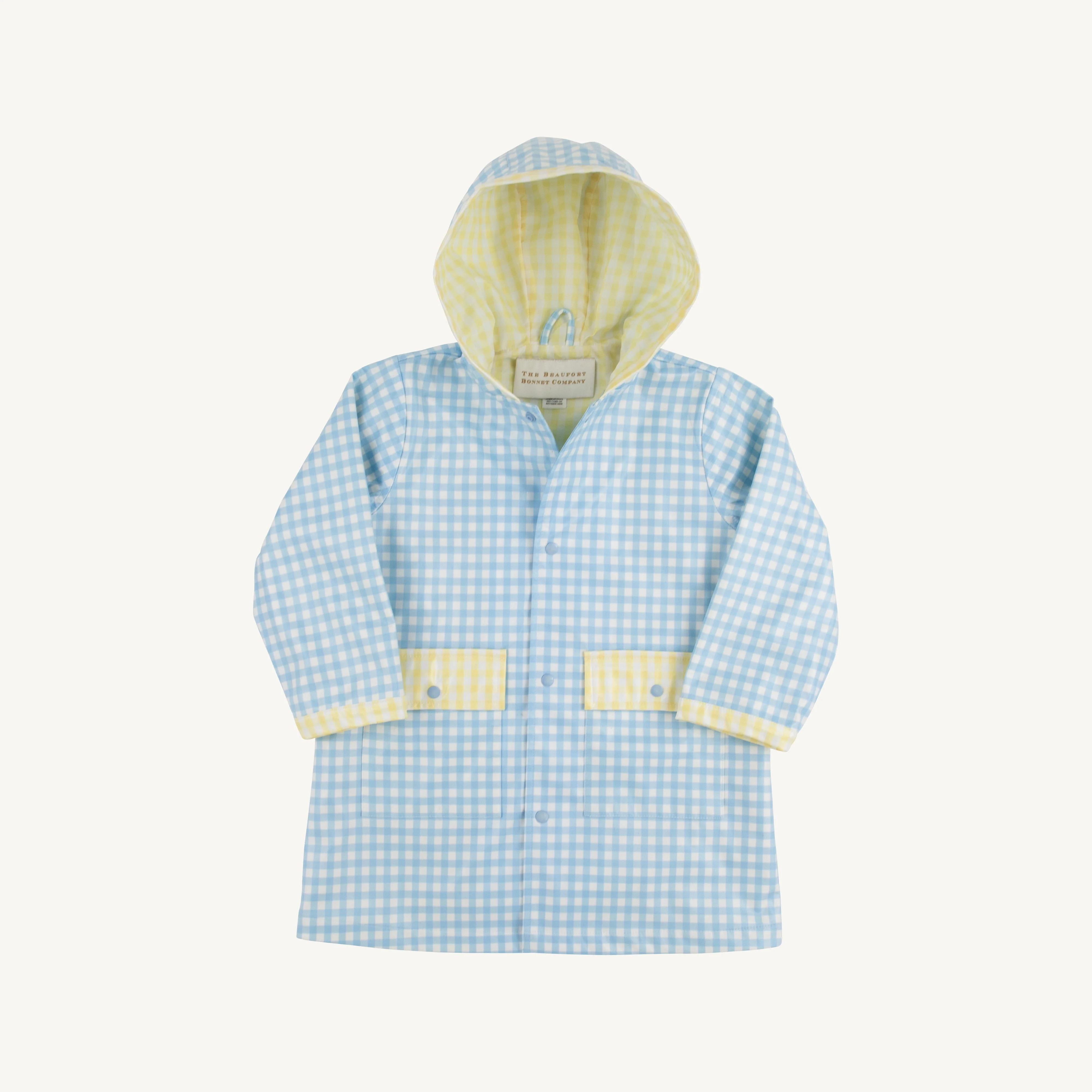 Liquid Sunshine Slicker - Buckhead Blue Gingham with Lake Worth Yellow | The Beaufort Bonnet Company
