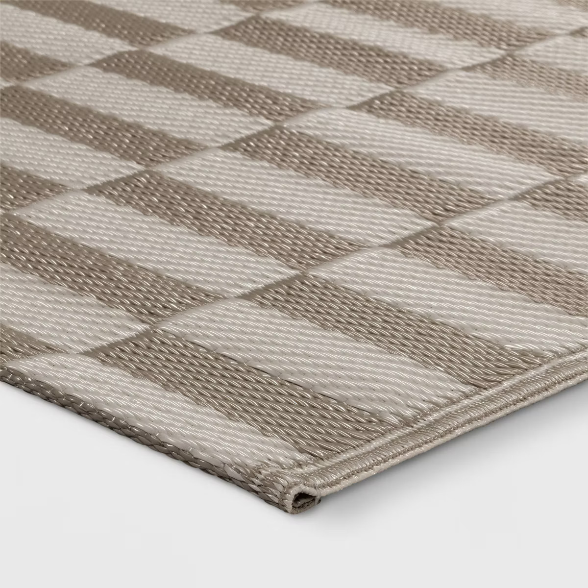 Broken Stripe Ancient Stone Rectangular Loomed Indoor Outdoor Accent Rug Tan - Room Essentials™ | Target