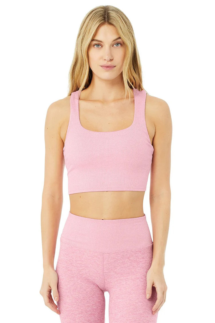 Alosoft Ribbed Chic Bra Tank | Alo Yoga (US)