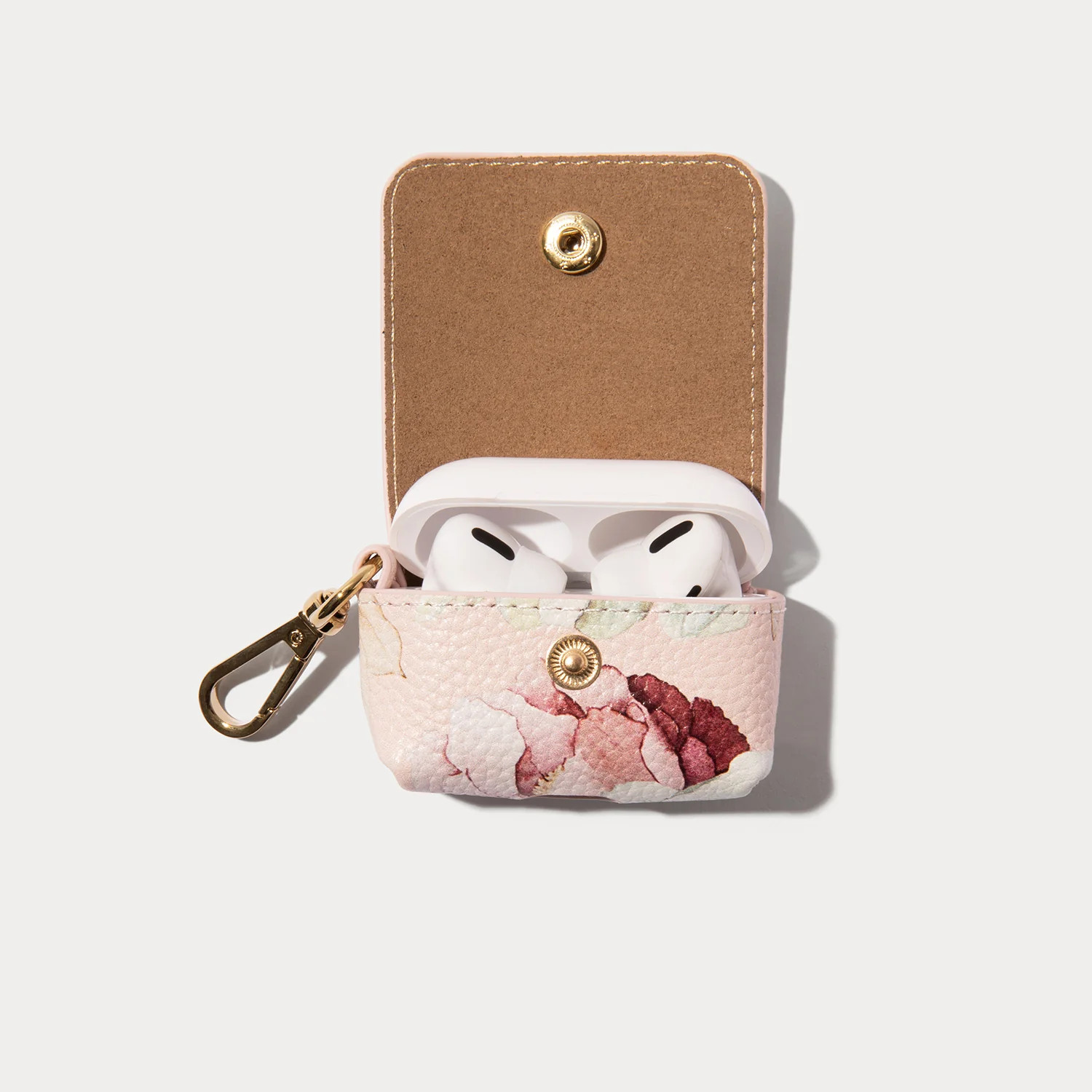 Avery AirPod Clip-On Pouch - Ceci Pink Floral/Gold | Bandolier