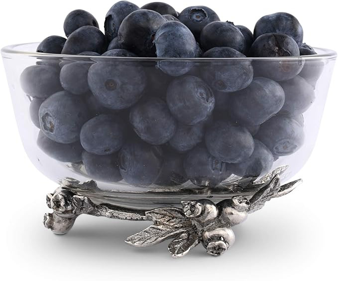Vagabond House Dip/Candy/Fruit Glass Bowl with Blueberry Base 5.5 inch Long x 5.5 inch Wide x 3.5... | Amazon (US)
