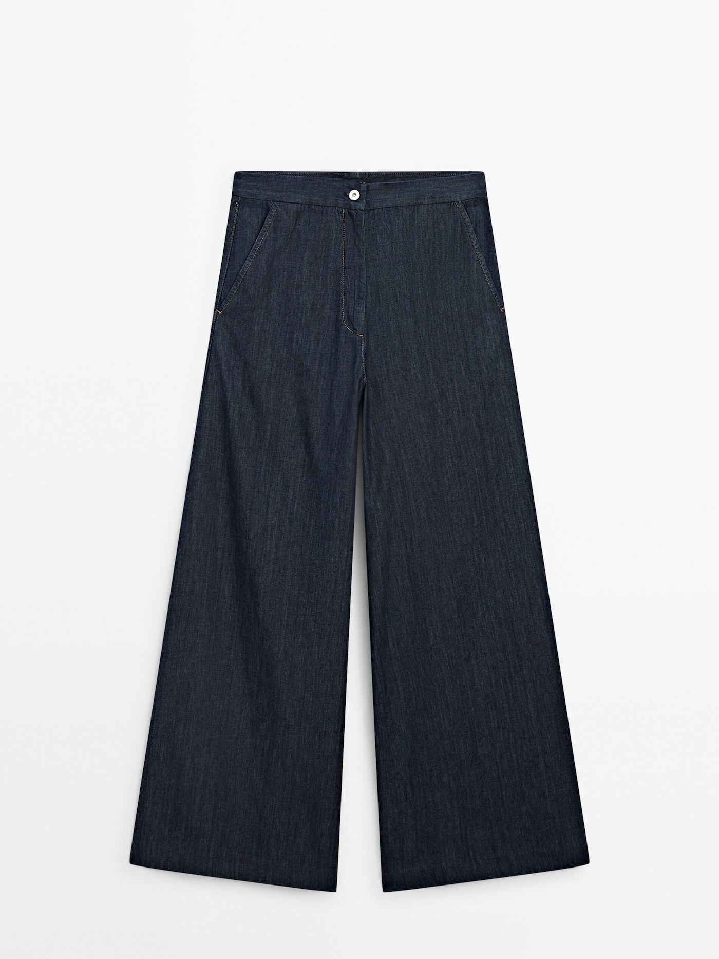 Jeans mit hohem Bund und weitem Bein | Massimo Dutti DE