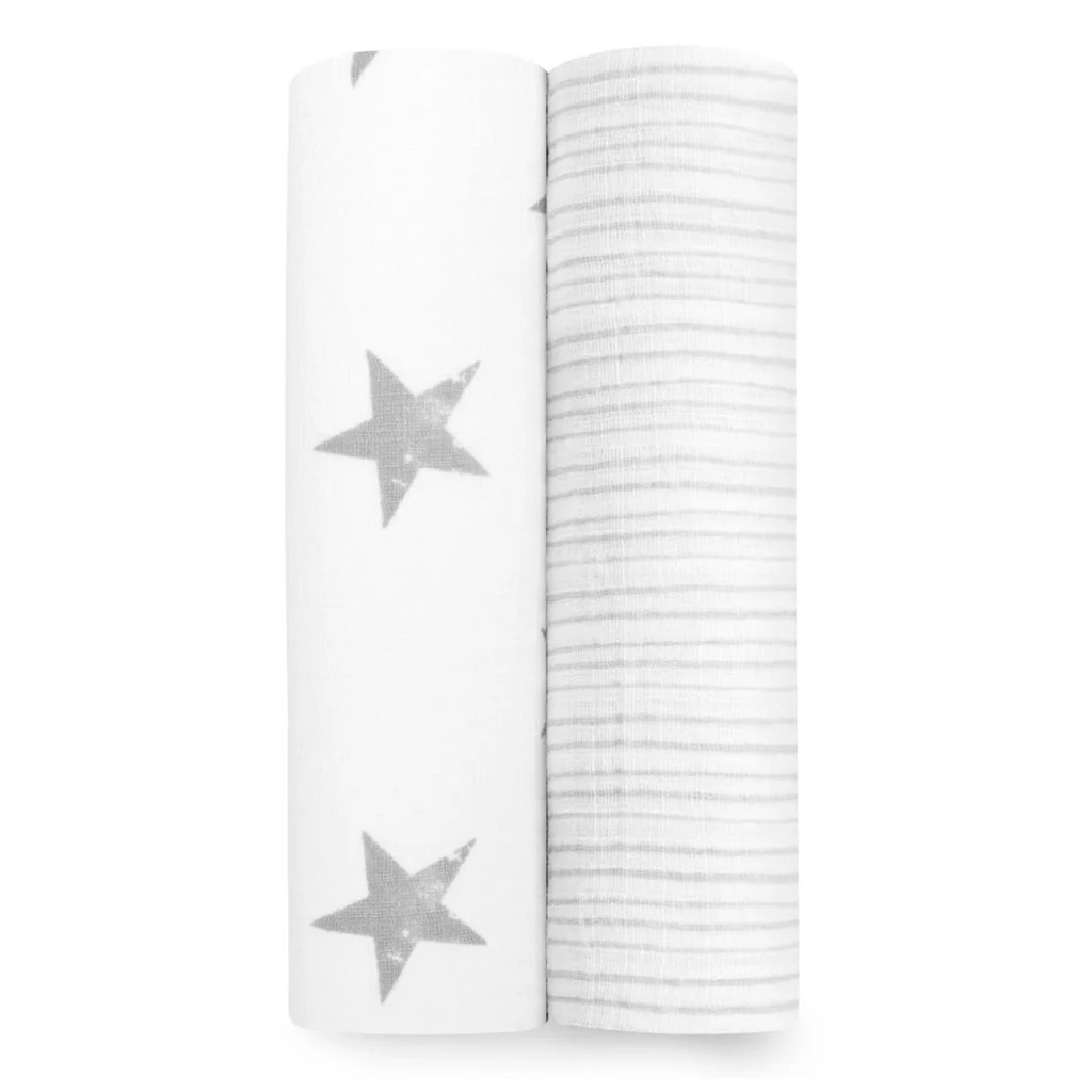 essentials cotton muslin swaddle blanket 2 pack | Halo Sleep