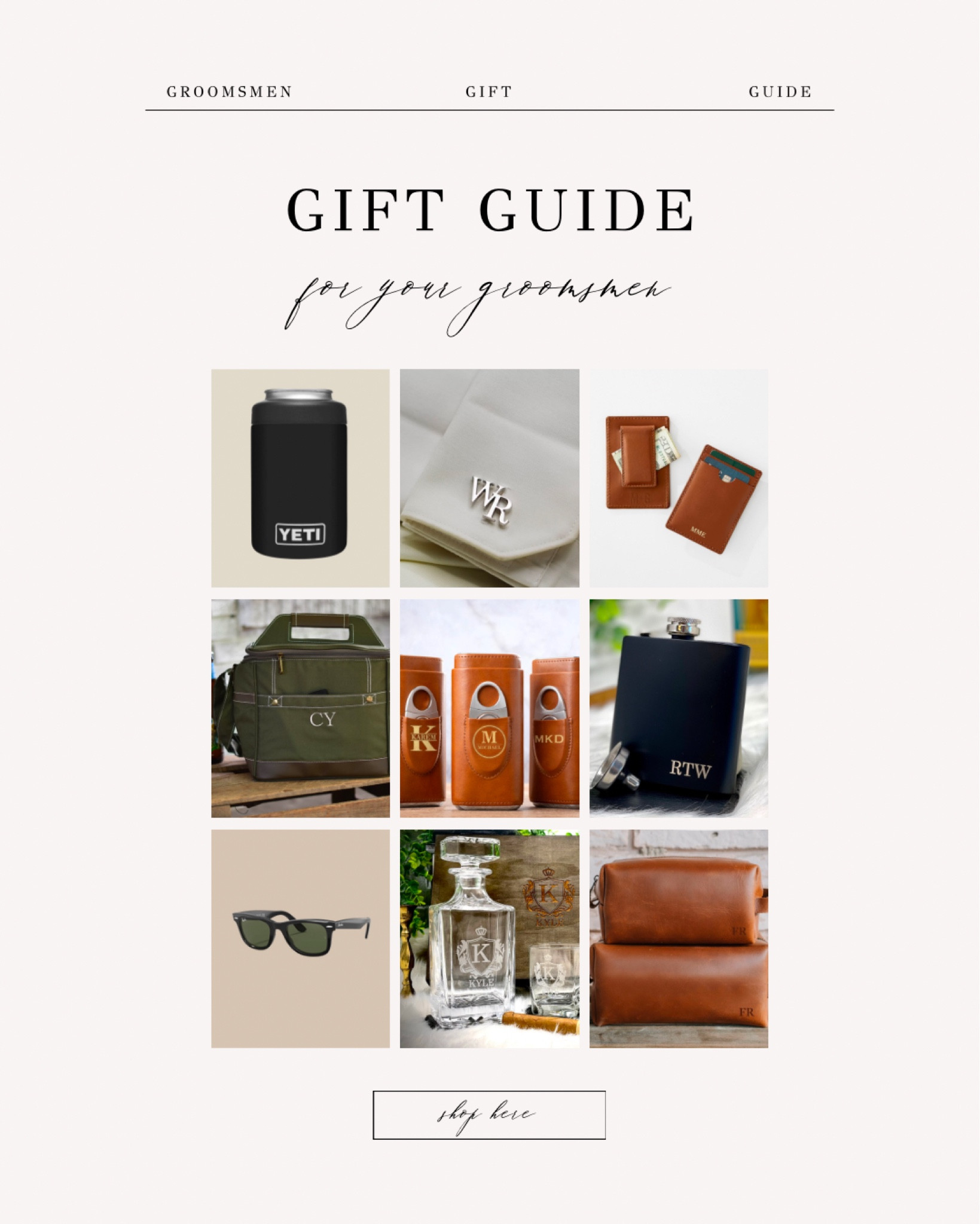 Gift Guide: Groomsmen 

#LTKGiftGuide #LTKwedding