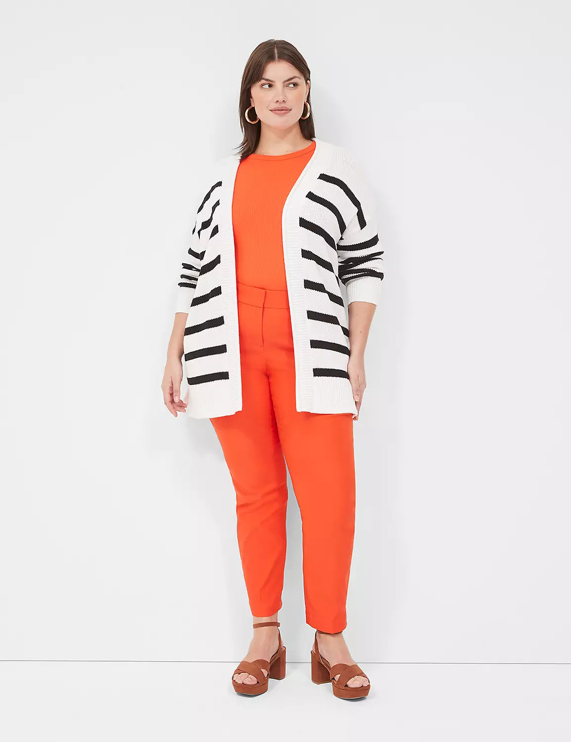 Striped Open-Front Cardigan | LaneBryant | Lane Bryant (US)