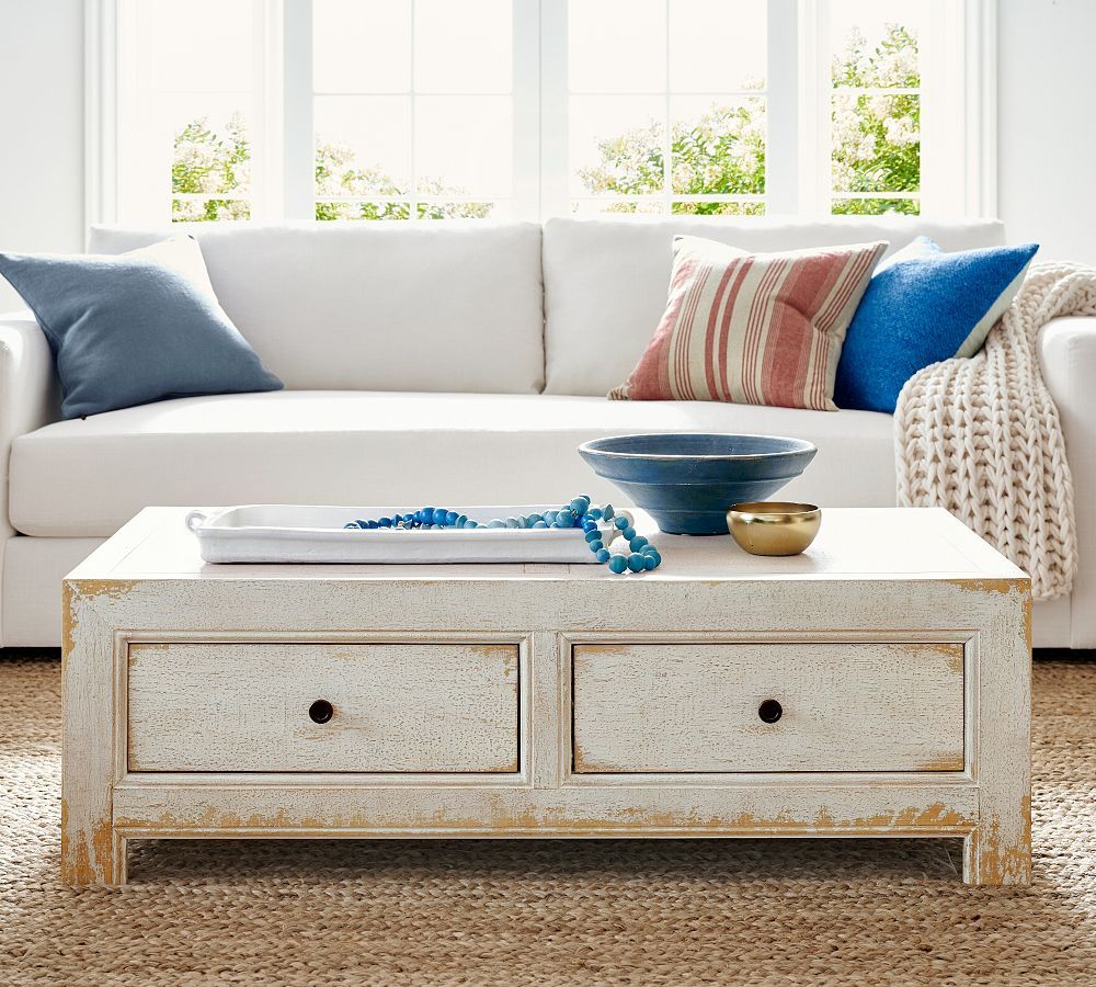 Dawson Rectangular Coffee Table (52") | Pottery Barn (US)