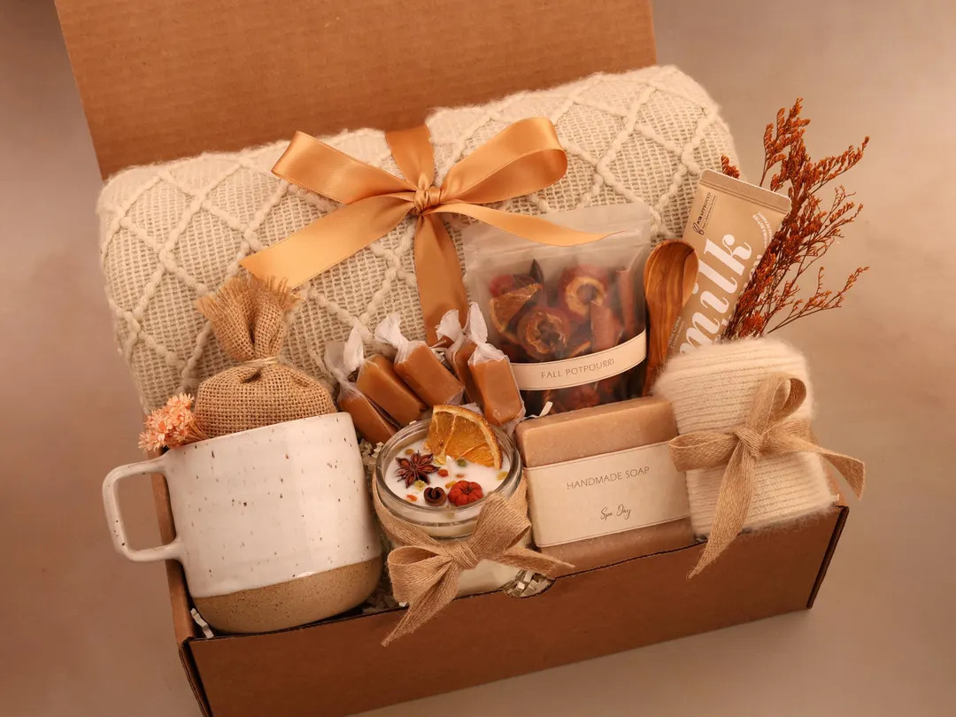 Cozy Hygge Gift Box, Fall Gift Box, Holiday Gifts, Gift Set for Her Mom, Miss You, Sending A Hug,... | Etsy (US)