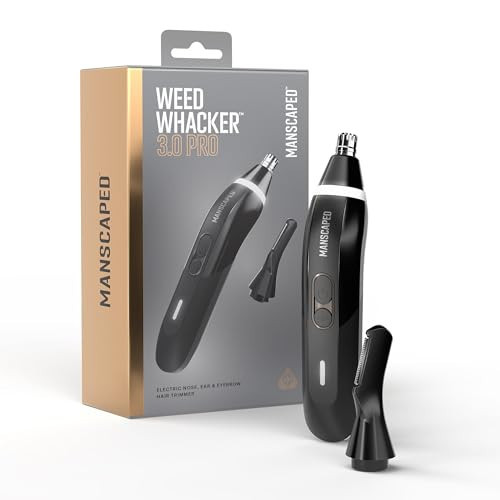 MANSCAPED® Weed Whacker® 3.0 PRO - Men's Electric Nose, Ear & Eyebrow Hair Trimmer – SkinSafe® Dual-Head System, LED Spotlight, Waterproof, Rechargeable, Travel Lock, Eyebrow Comb Attachment | Amazon (US)