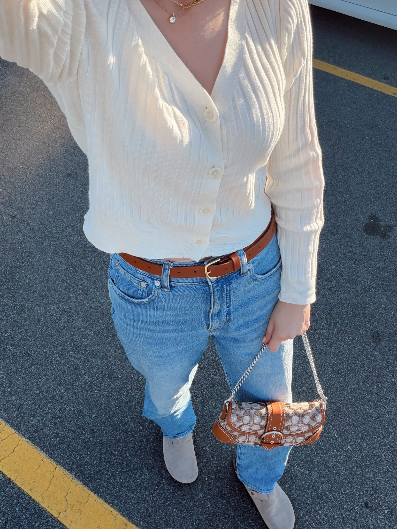Love these cardigans target has right now! I’ve been wearing it as a shirt and it is so comfy and cute 
Winter outfit
Cozy style
Madewell jeans
Coach crystal bag#LTKItBag

#LTKSeasonal