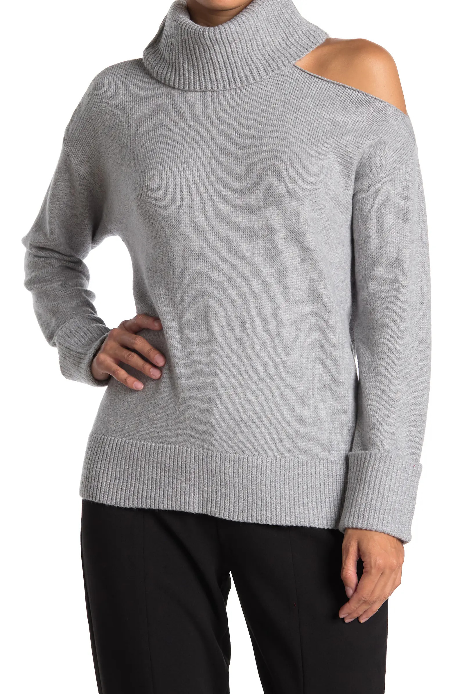 Cutout Shoulder Turtleneck Sweater | Nordstrom