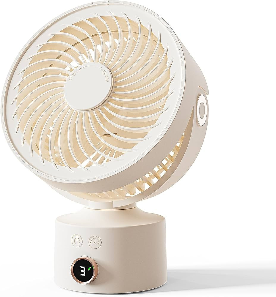 Desk Fan, Small Oscillating Fan for Bedroom, 9 Inch Table Fans Quiet,Desk Air Circulator Fan with... | Amazon (US)