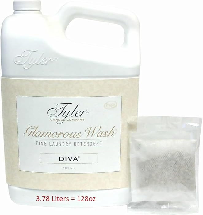 Tyler Glam Wash Laundry Detergent, Diva, Liquid, 128 Fl Oz HE Safe w/Dryer Sachet Pouch xl | Amazon (US)