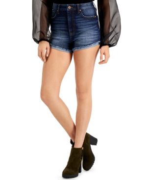 Kendall + Kylie Juniors' Ultra-High-Rise Curvy-Fit Jean Shorts | Macys (US)