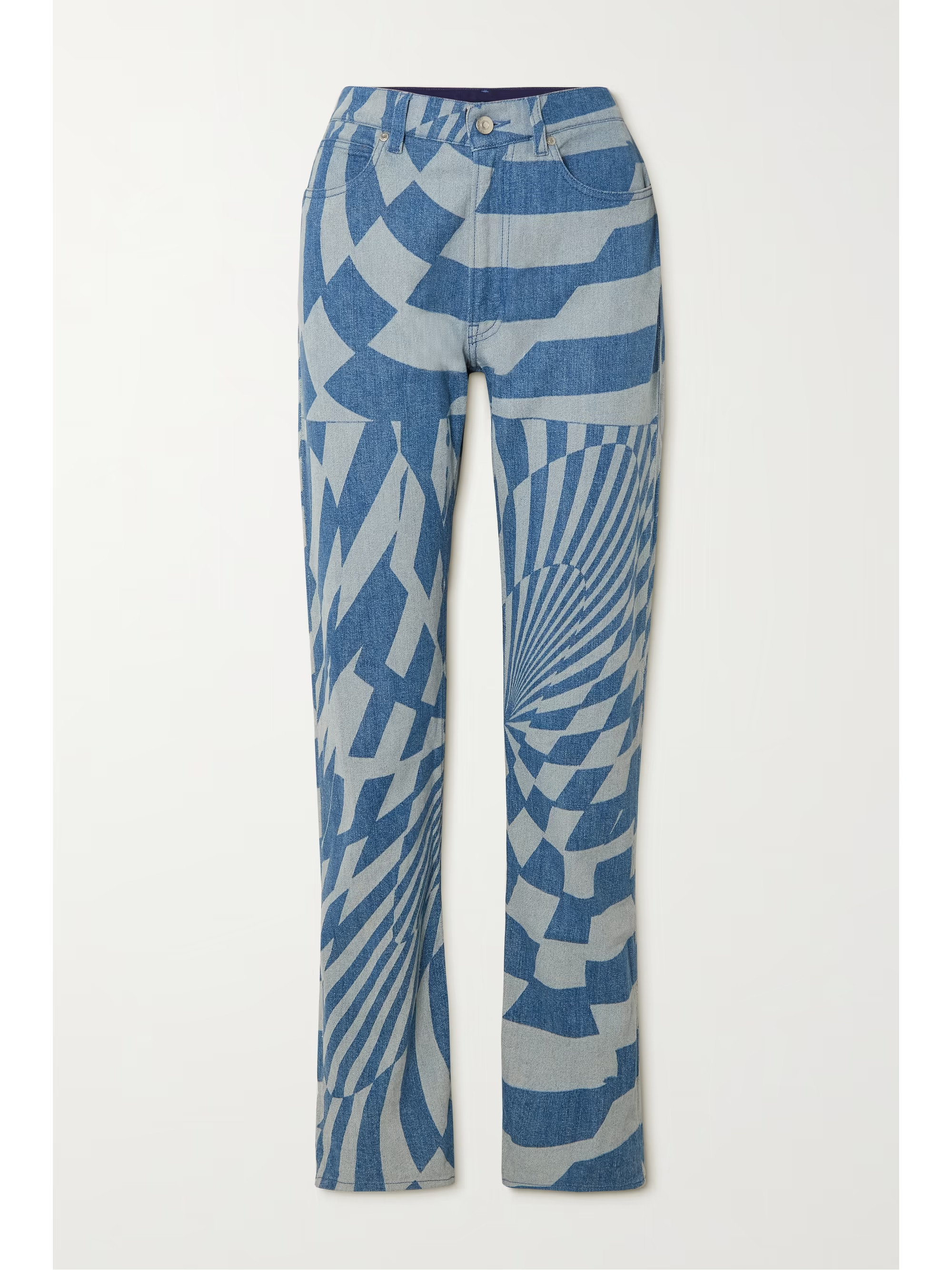 + Ed Curtis printed high-rise straight-leg jeans | NET-A-PORTER (US)