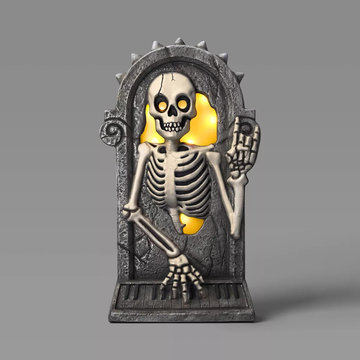 26" Light and Sound Rewind Skeleton Tombstone Halloween Decorative Prop - Hyde & EEK! Boutique™ | Target
