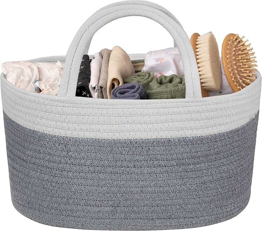 Natemia Baby Diaper Caddy Organizer - Baby Shower Basket for Gifts - Nursery Storage for Diapers,... | Amazon (US)