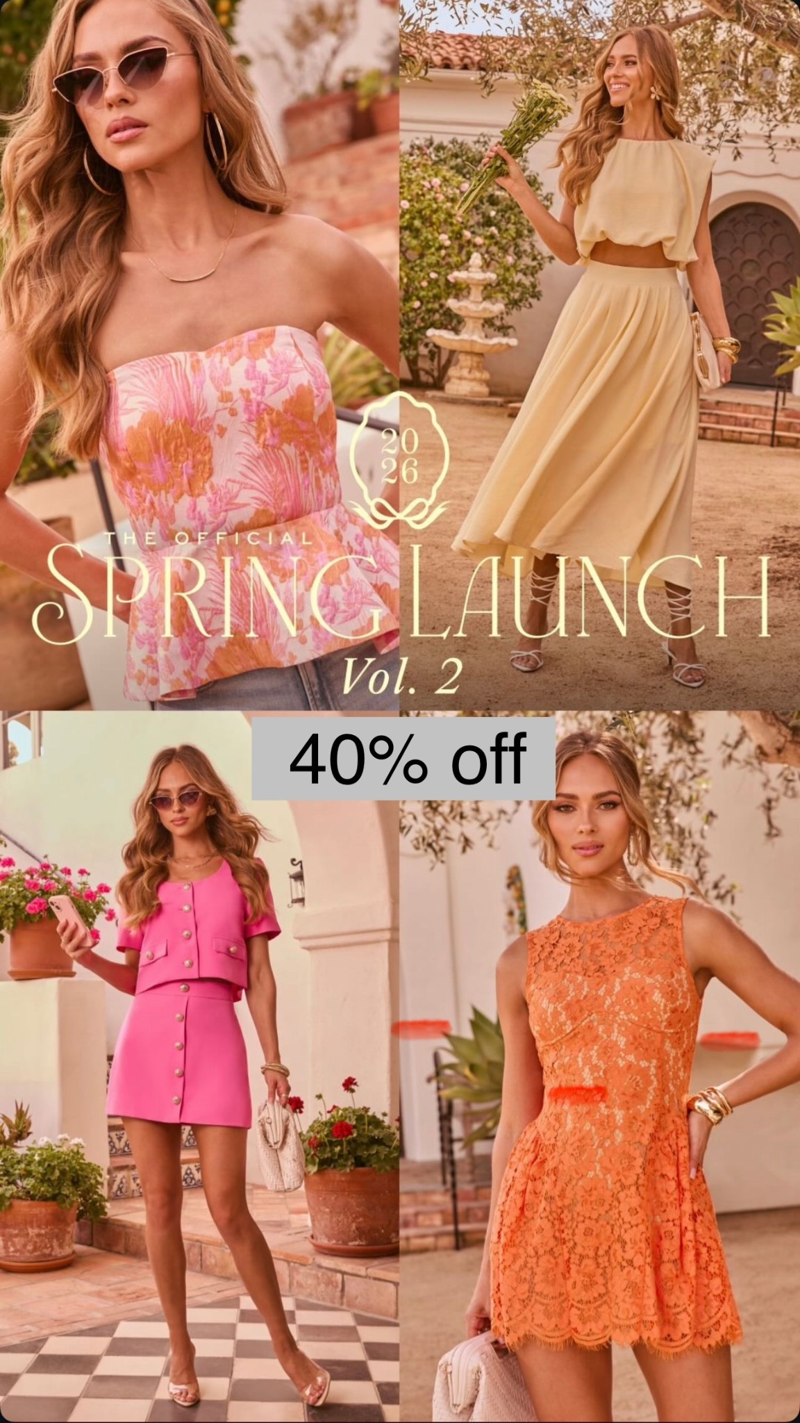 Spring vol. 2 
save 40% off sitewide with code AGGISAVE40
valid 2/14-2/16

#vici #spring #dress

#LTKNYFW #LTKValentine #LTKootd