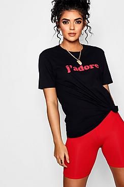 J'adore Slogan T-Shirt | Boohoo.com (US & CA)