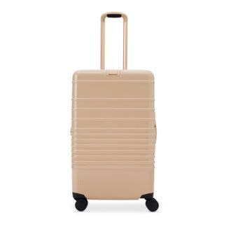 The Glossy Medium Check in Roller Suitcase in Beige | Bloomingdale's (US)