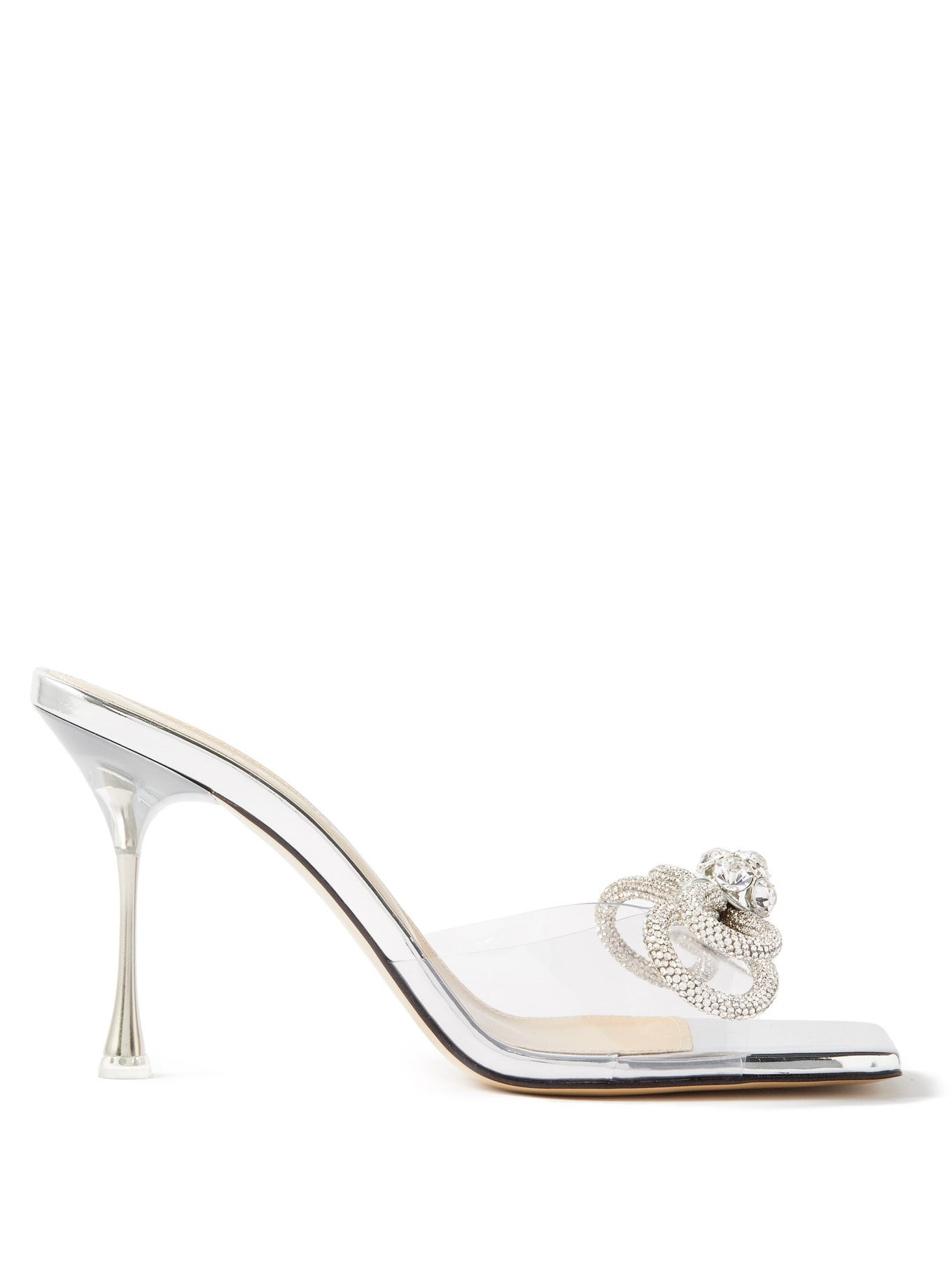 Double Bow crystal, PVC and leather sandals | Mach & Mach | Matches (US)