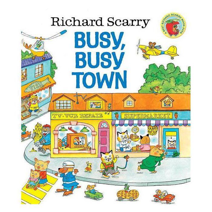 Richard Scarry's Busy, Busy Town ( Golden Look-Look Book) (Hardcover) by Richard Scarry | Target