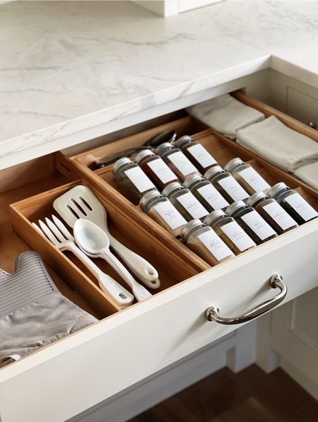 Inspiration for a wider kitchen drawer. 
Home organization, kitchen organization 

#LTKfindsunder50 #LTKfamily #LTKhome