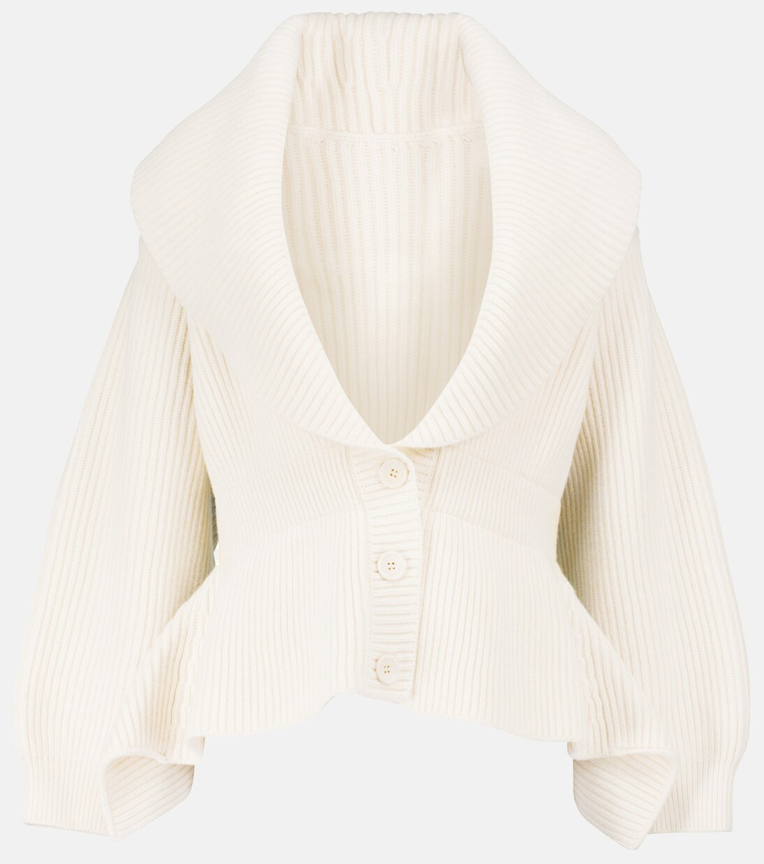 Wool and cashmere peplum cardigan | Mytheresa (US/CA)