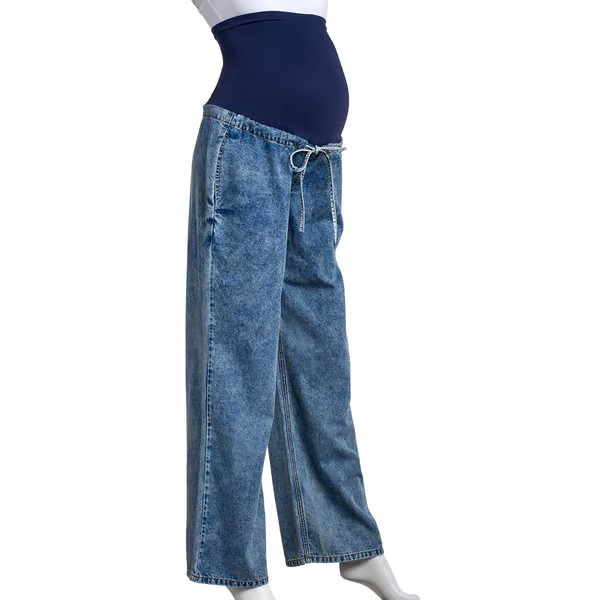 Womens Zoe + Phoebe Over The Belly Loose Fit Maternity Jeans | Boscov's Department Stores