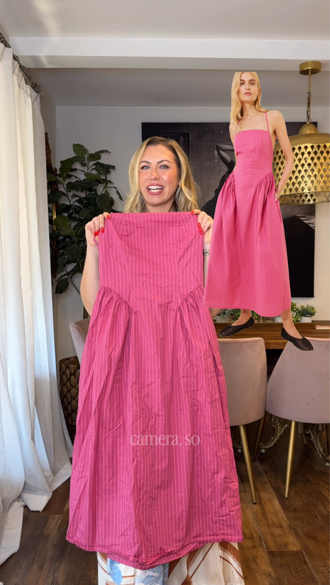 ordered a medium. pink summer dress. 

 #LTKootd #LTKSeasonal #LTKMidsize
