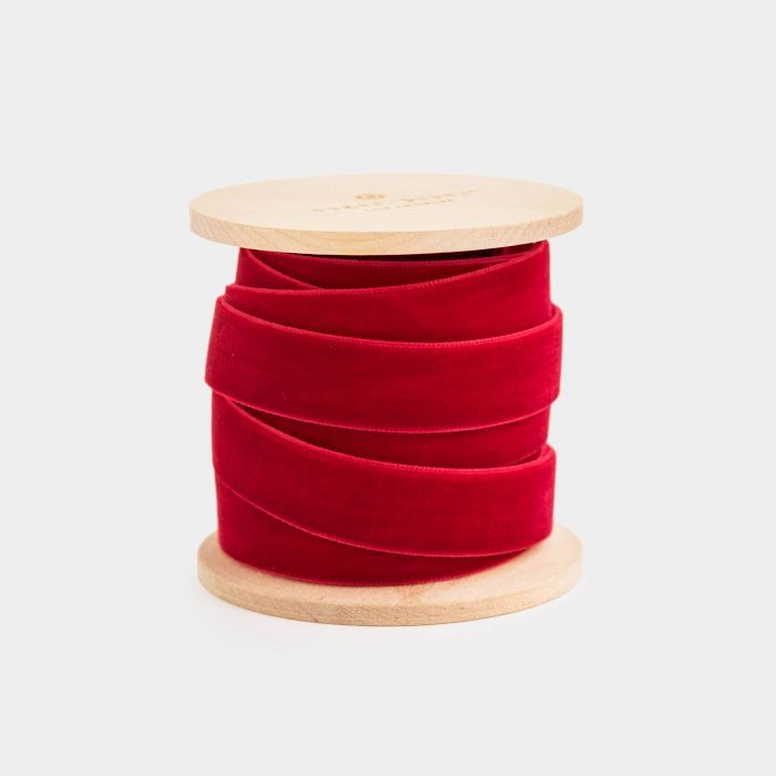 .625in x 15ft Red Velvet Ribbon - Sugar Paper™ | Target