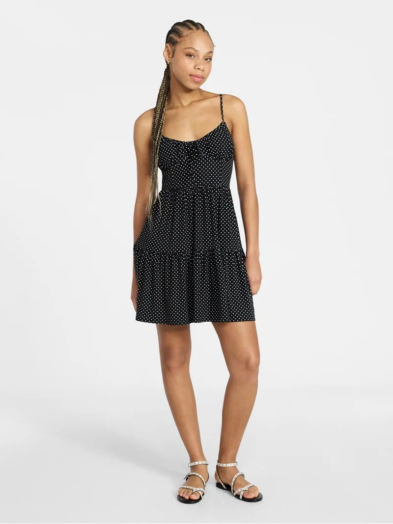 No Boundaries Tiered Mini Dress, Women's & Women's Plus XXS-4X | Walmart (US)