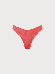 Red Jacquard Bikini Bottom & Reviews - Red - Sustainable Bikinis | BERLOOK | BERLOOK