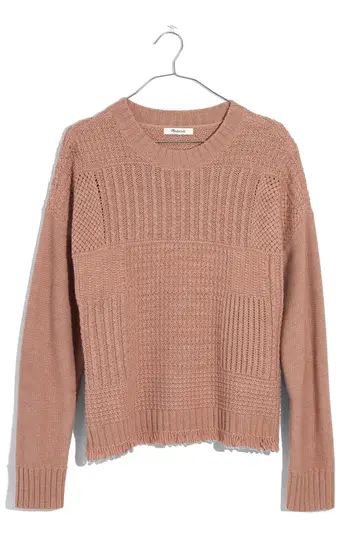 Women's Madewell Stitchmix Pullover, Size XX-Small - Pink | Nordstrom
