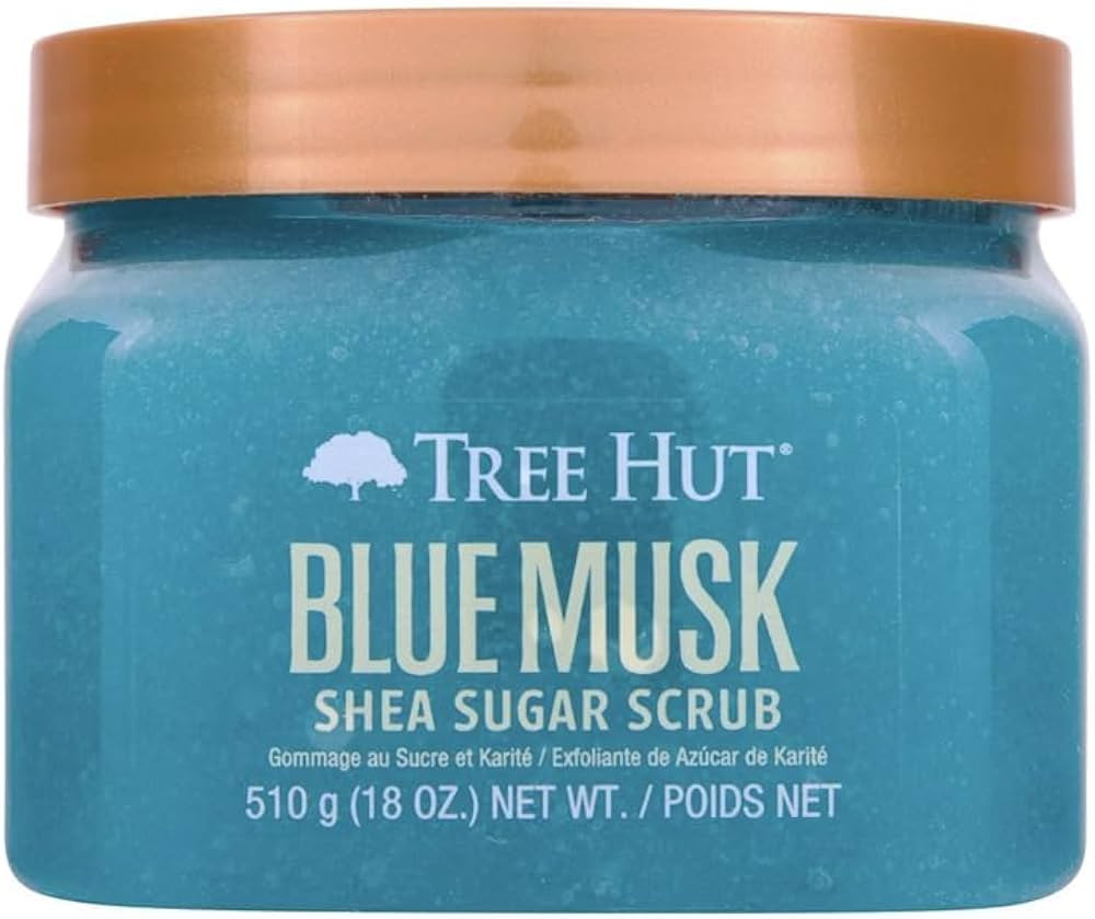 Amazon.com : Tree Hut Blue Musk Body Scrub, Exfoliating & Hydrating Sugar Scrub with Shea Butter ... | Amazon (US)
