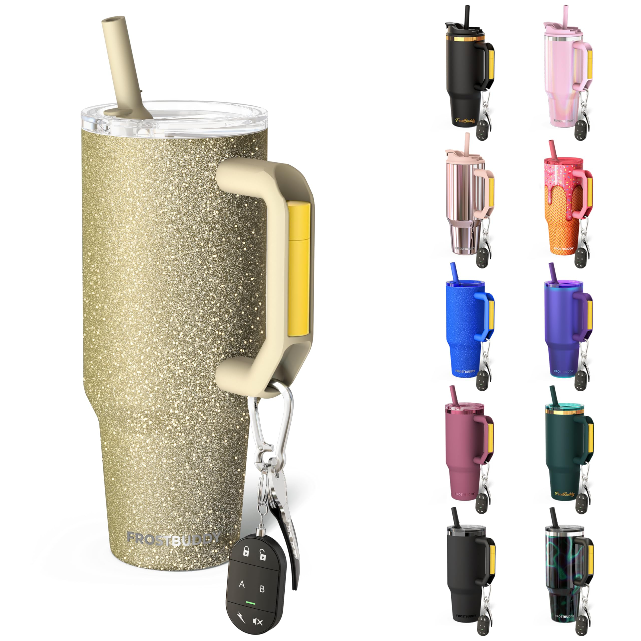 Thicc Buddy - 40 oz Stainless Steel Vacuum Insulated Tumbler with Lid and Straw for Water - Trave... | Amazon (US)