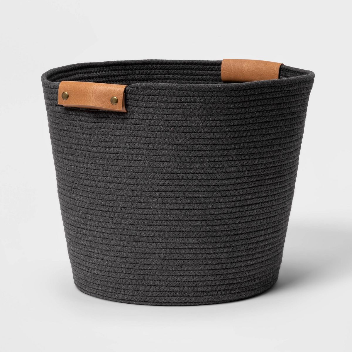 17" Coiled Rope Bin Warm Gray Charcoal - Brightroom™ | Target