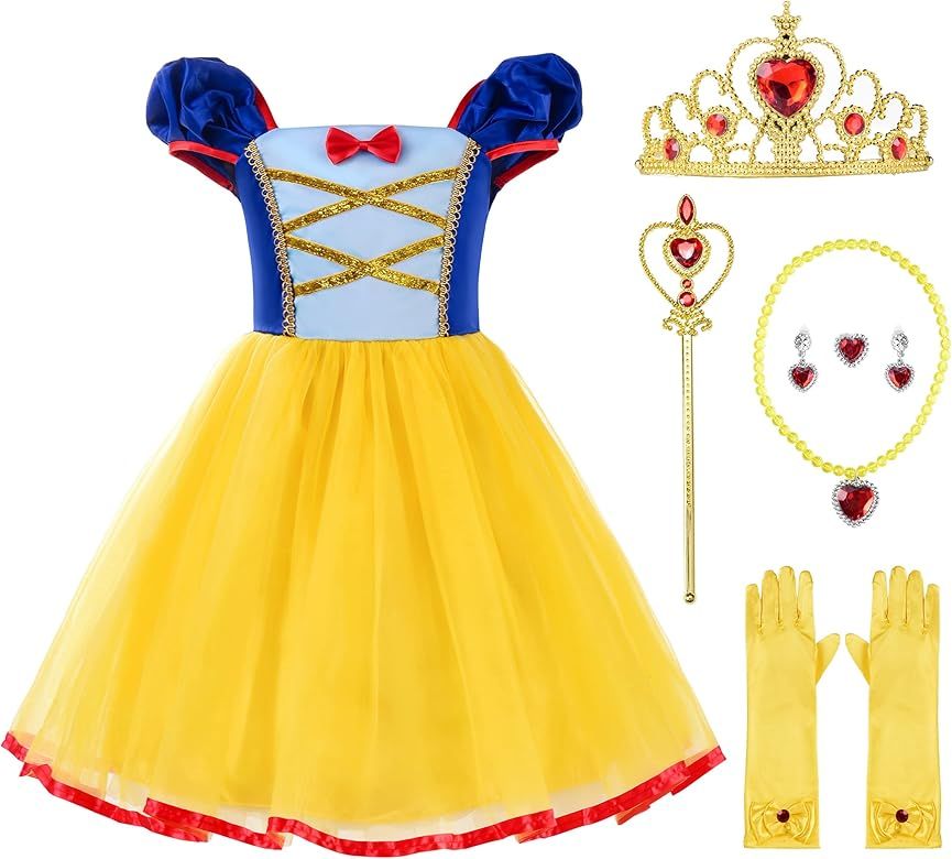 ReliBeauty Girls Elastic Waist Backless Princess Dress Costume | Amazon (US)