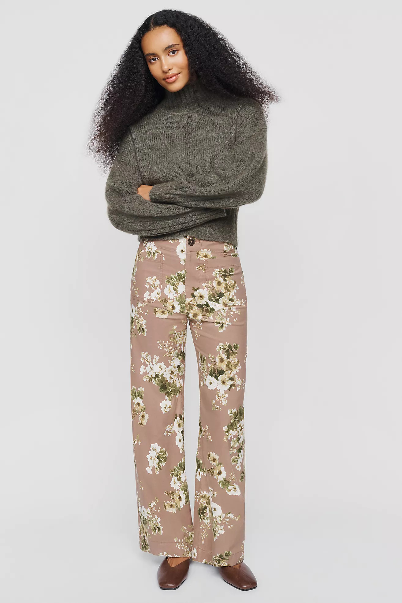 Colette Full Length High Rise Wide Leg Pants | Anthropologie (US)