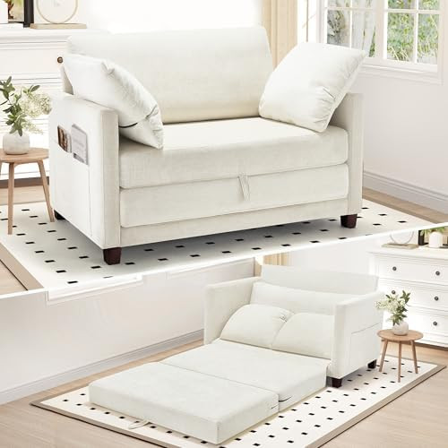 51" Convertible Sofa Bed, 2 in1 Folding Sofa Bed, Loveseat Sleeper Sofa for Small Spaces, Fold Ou... | Amazon (US)