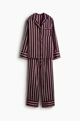 H & M - Satin pyjamas - Red | H&M (UK, MY, IN, SG, PH, TW, HK)