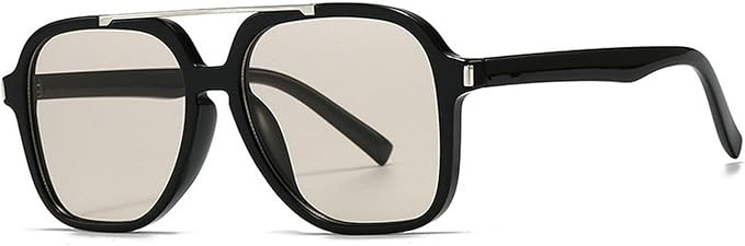 Fashion Pilot Sunglasses Women Retro Square Sunglasses Female Double Bridge 70s Shades UV Protect... | Amazon (US)