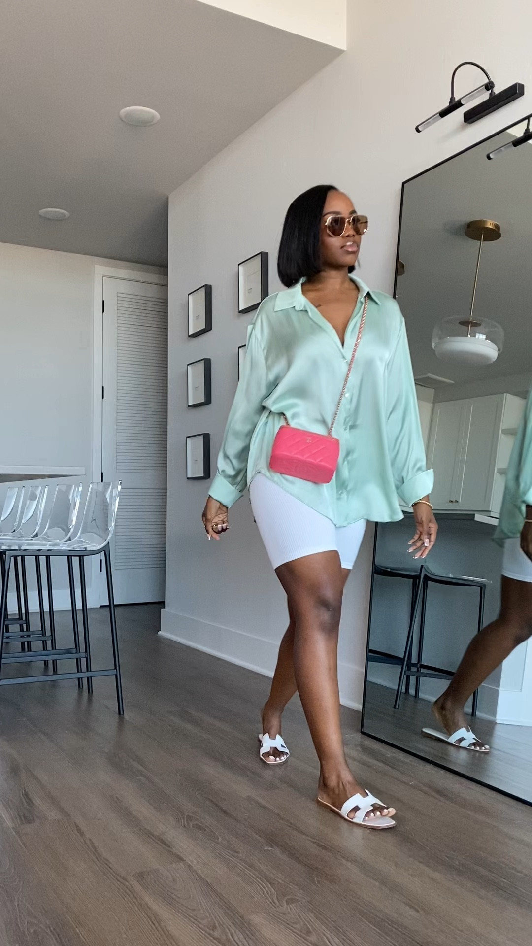 Day 7 of 10 days of Summer outfits. Cute and casual with a pop of color. Top & bottoms from Zara, sunnies are MJ from Nordstrom Rack, bag is Chanel, & sandals are Hermes. so all dupes are linked below! 

#LTKstyletip #LTKFind #LTKfit
