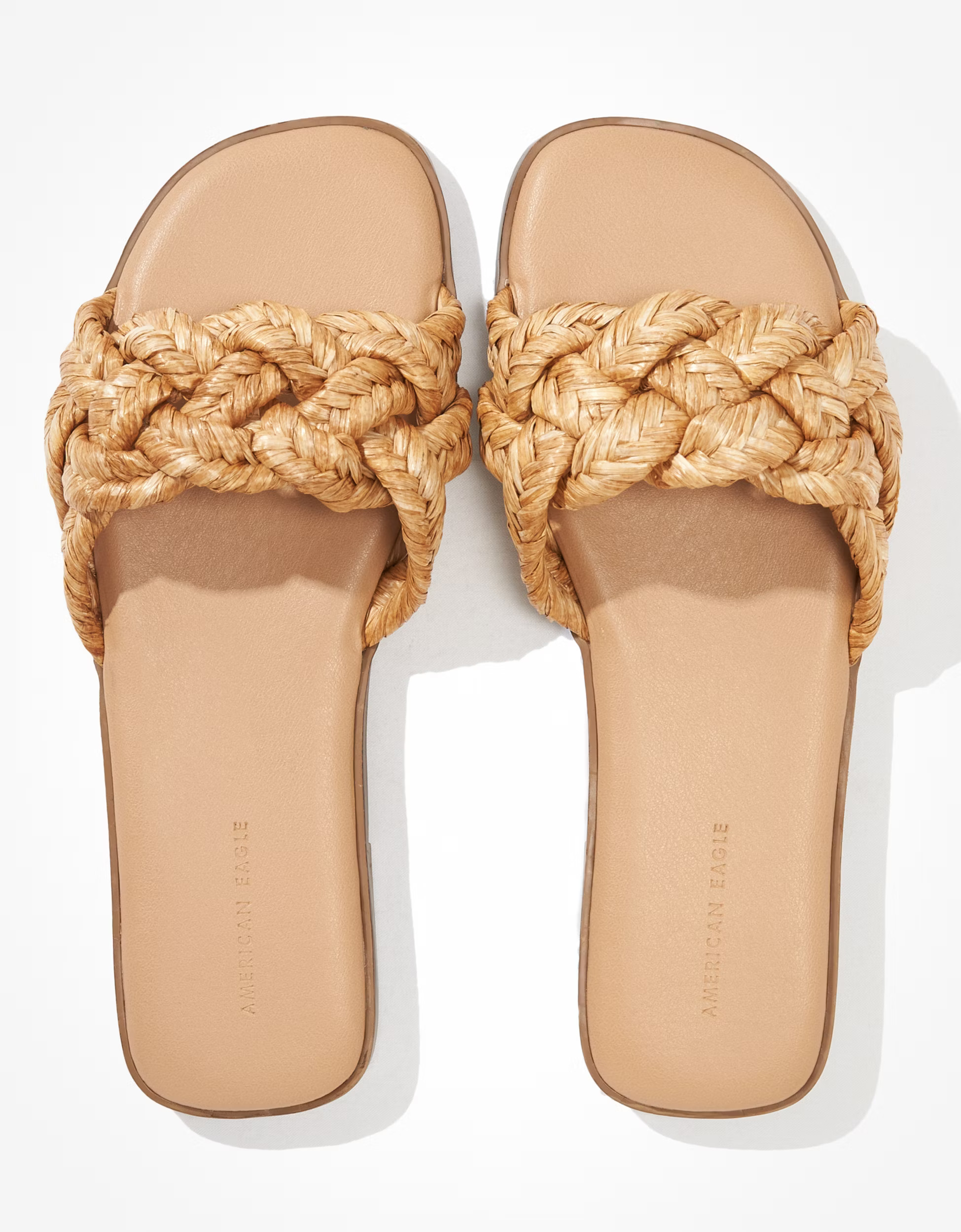 AE Raffia Braided Slide Sandal | American Eagle Outfitters (US & CA)