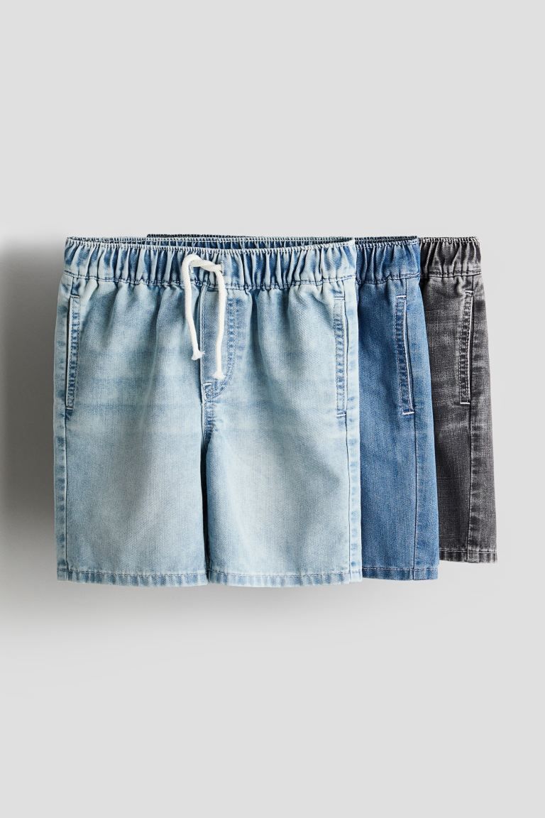 3-pack Pull-on Denim Shorts | H&M (US + CA)