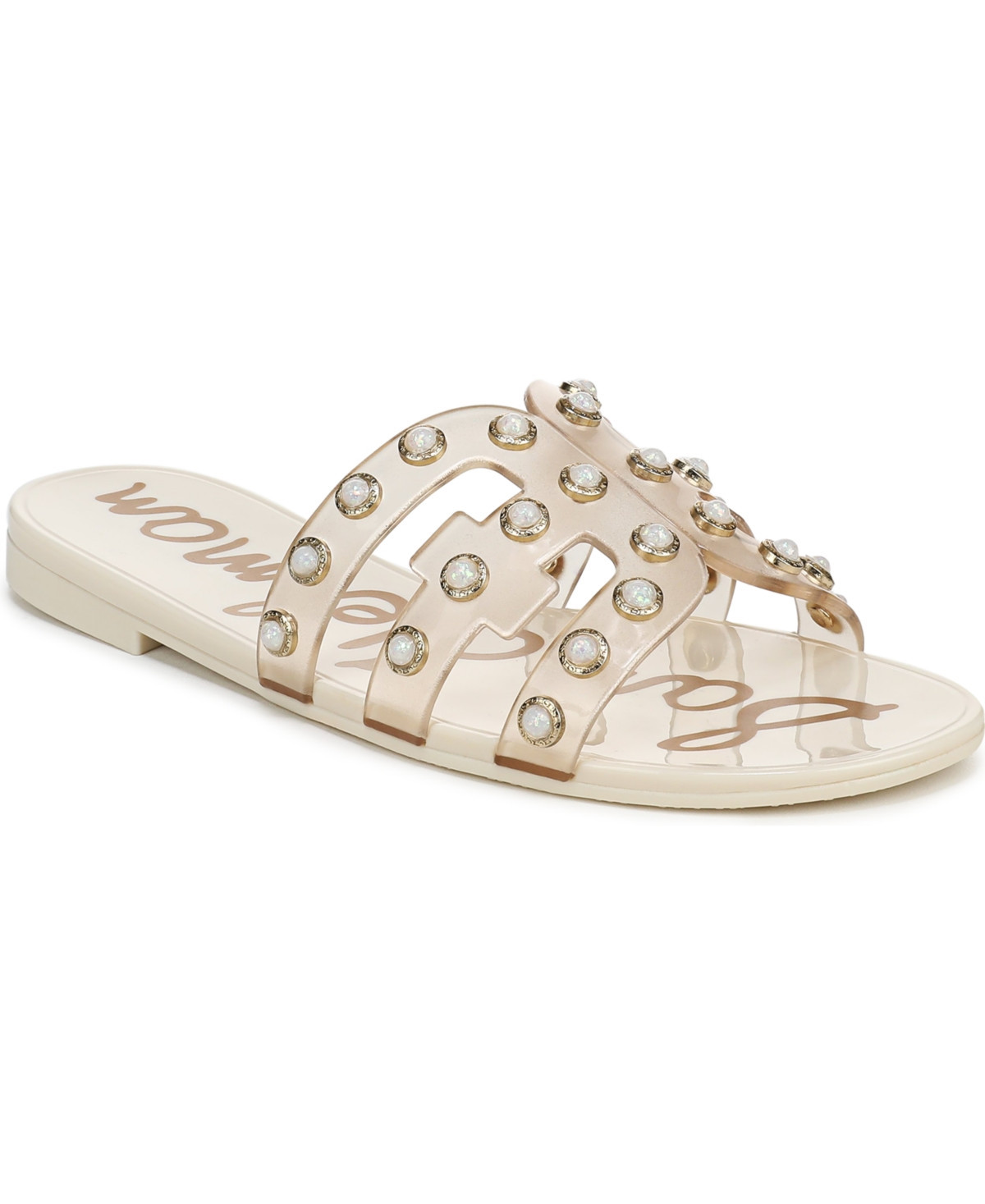 Sam Edelman Women's Bay Jelly Slip-On Sandals - Transparent Ivory | Macy's