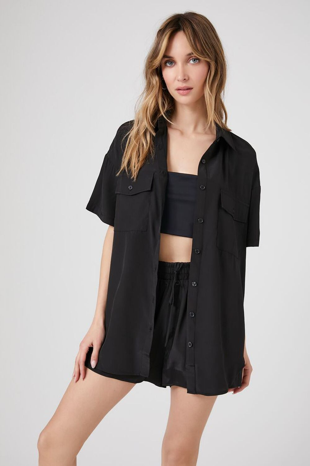 Short-Sleeve Shirt & Shorts Set | Forever 21 (US)