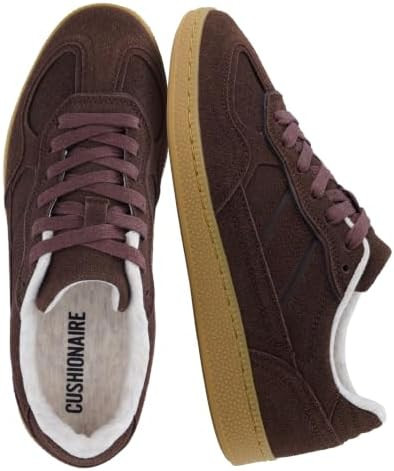 CUSHIONAIRE Bettina Retro Low Top Lace Up Shoes for Women with Gum Sole | Amazon (US)