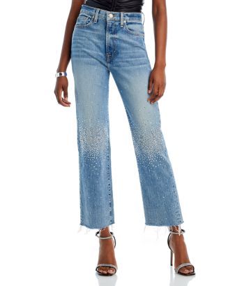 Logan Stovepipe High Rise Crystal Embellished Jeans in Ode To | Bloomingdale's (US)