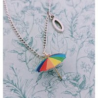 Umbrella Necklace, Rainy Day Quirky Gift Ideas, Novelty Gifts, Rainbow Umbrella Jewellery | Etsy (UK)