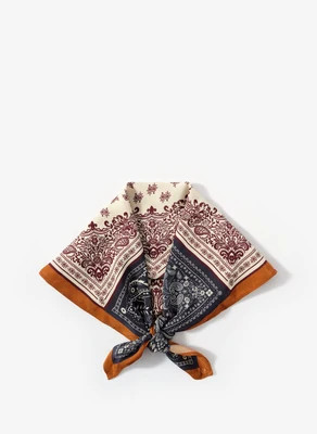 Navy Paisley Print Scarf | Mint Velvet